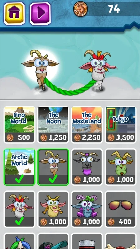 Nasty Goats for Android: Fun Arcade with Two Goats