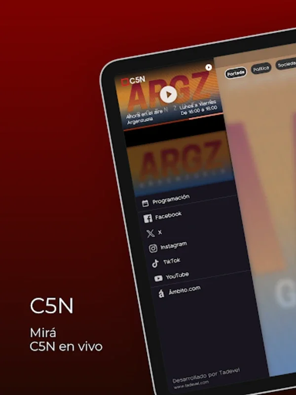 C5N for Android: 24 - Hour News at Your Fingertips