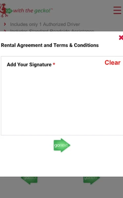 Go With The Gecko for Android - Effortless Vehicle Rental