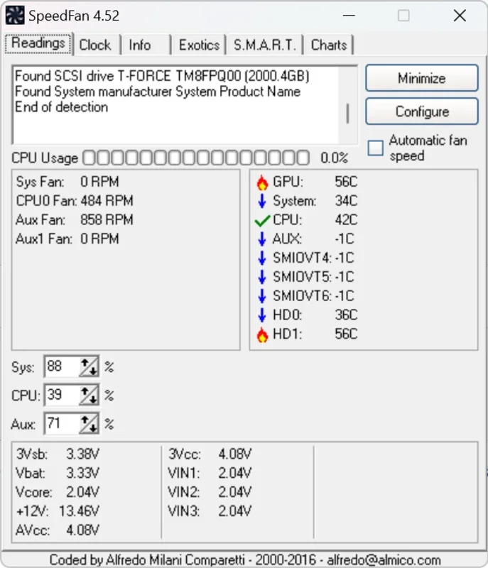 SpeedFan: Precise PC Temperature and Fan Control for Windows