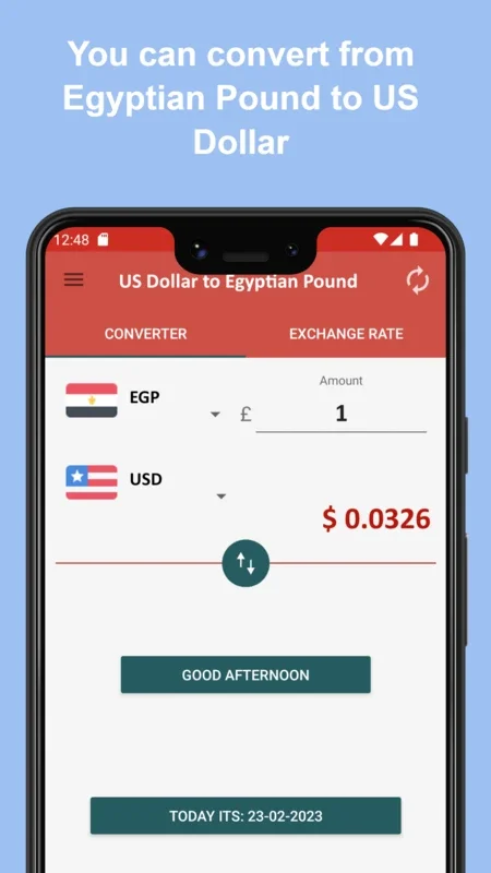 US Dollar to Egyptian Pound for Android - Convert Currencies Easily