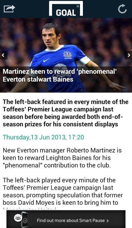 Goal.com for Android - Stay Updated on Soccer News