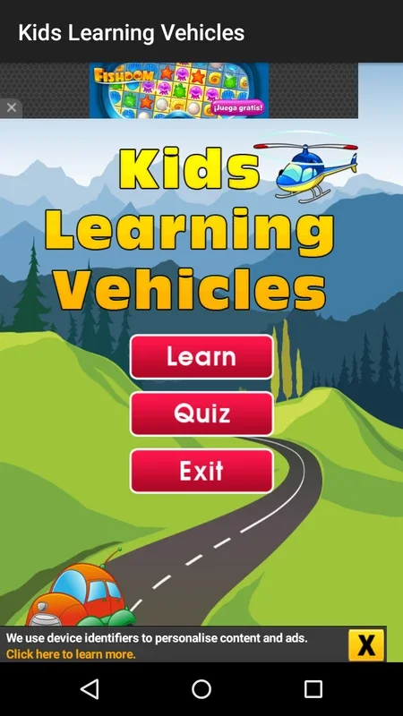 Kids Learning Vehicles for Android - Enhance Kids' Vehicle Knowledge