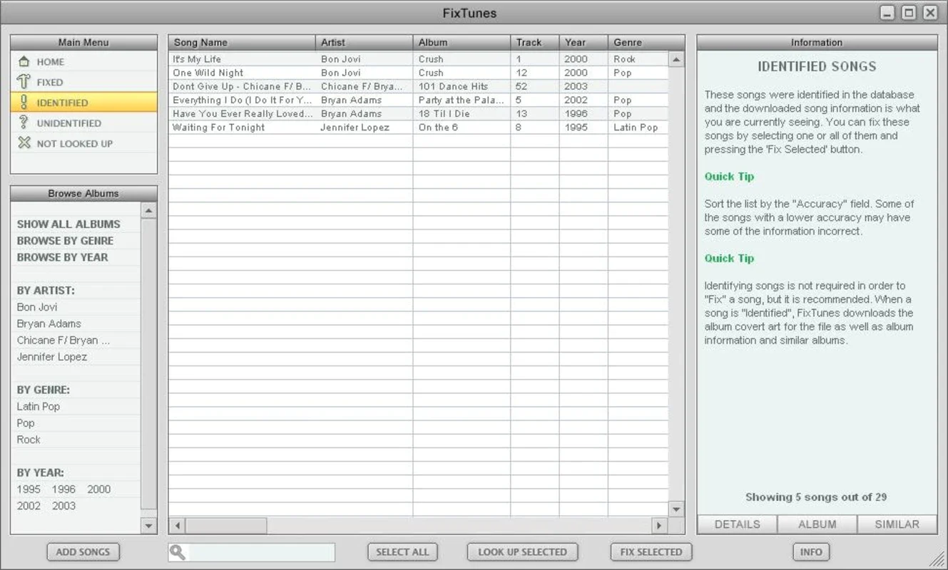 FixTunes for Windows - Automatically Fill MP3 ID3 Tags