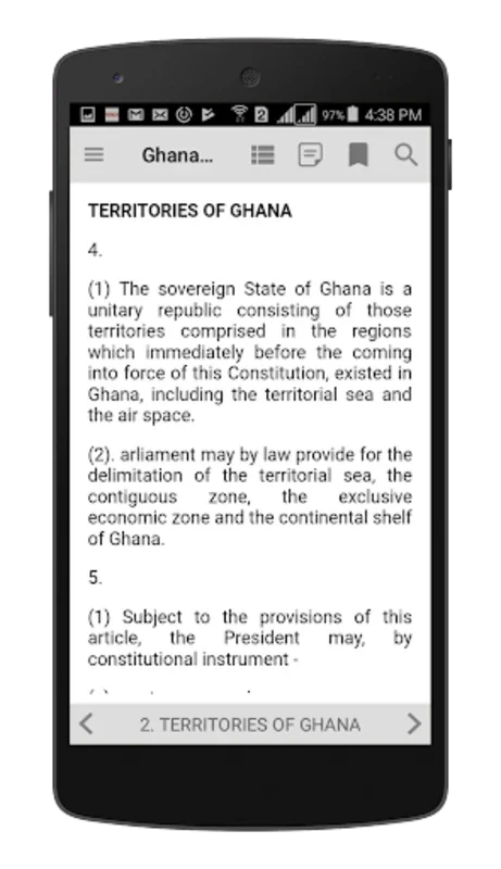 Ghana Constitution 1992 for Android - Access Constitutional Info