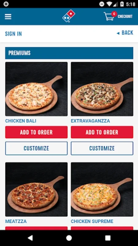 Domino's Pizza Nigeria for Android - Custom Pizza Orders