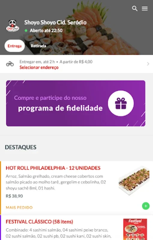 Shoyo Shoyo Comida Oriental for Android - Enjoy Oriental Cuisine Delivered