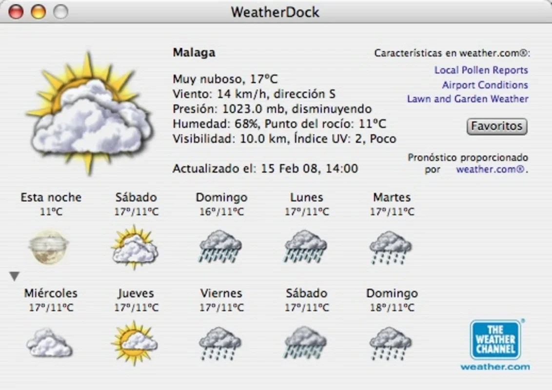 WeatherDock for Mac - Accurate Weather Forecasts