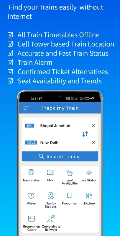 Track My Train - Live Status for Android: Offline Train Details