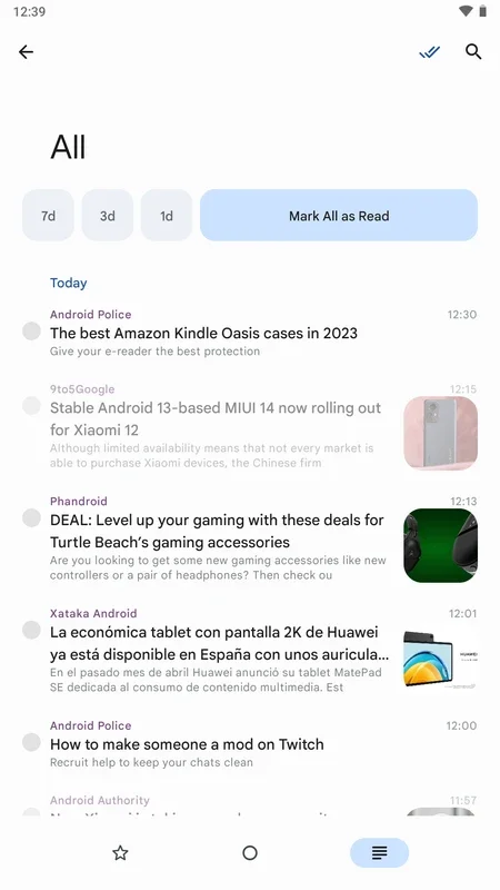 Read You for Android: A Lightweight RSS Reader