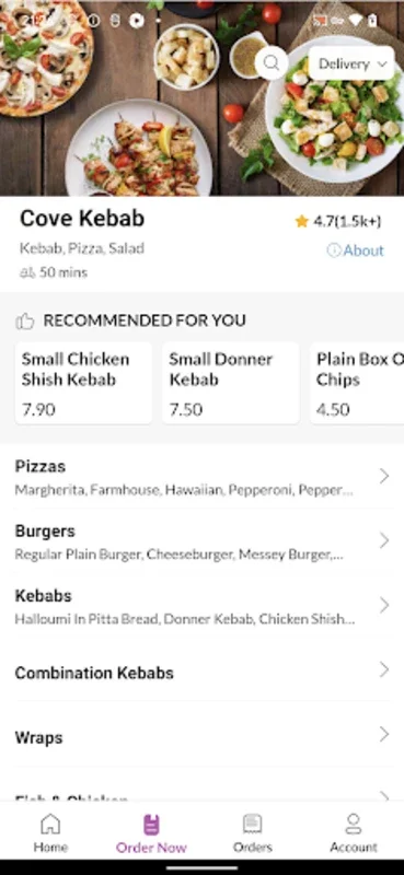 Cove Kebab for Android - Effortless Kebab Ordering