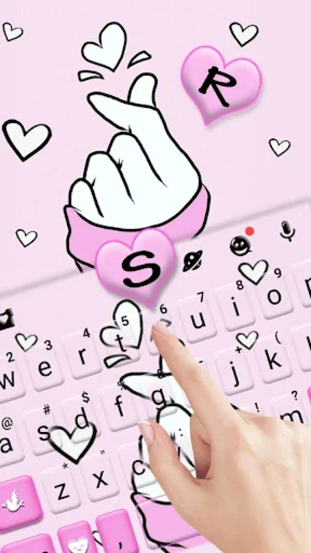 Pink Love Heart Keyboard Theme for Android - Stylish Typing