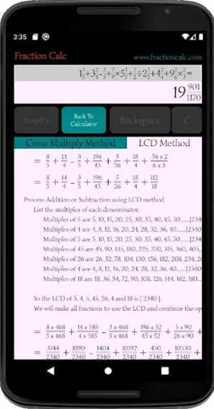 Fraction Calc - Fraction Calculator for Android: Precise Solutions