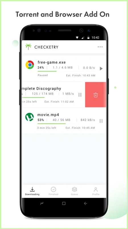 Checketry for Android - Efficient Download Management