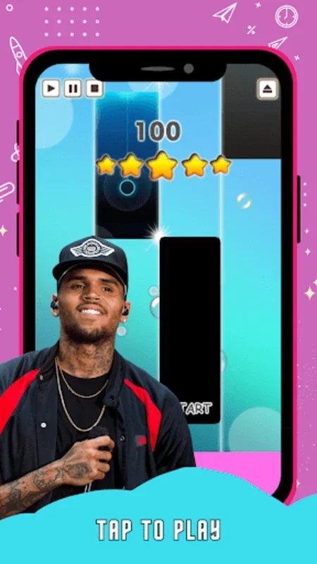 Chris Brown Piano for Android - Enjoy Offline Rhythm Games