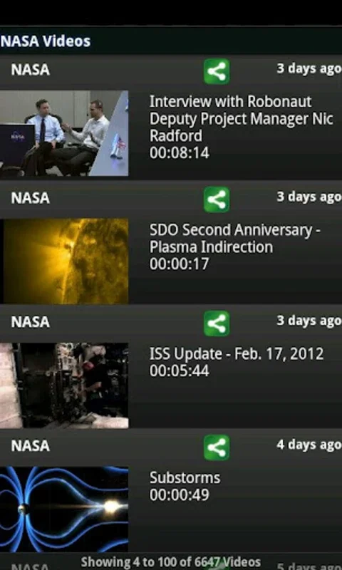 NASA App for Android - Explore Space Content