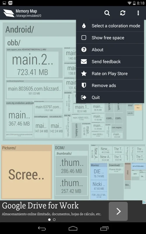 Memory Map for Android - Manage and Visualize Memory