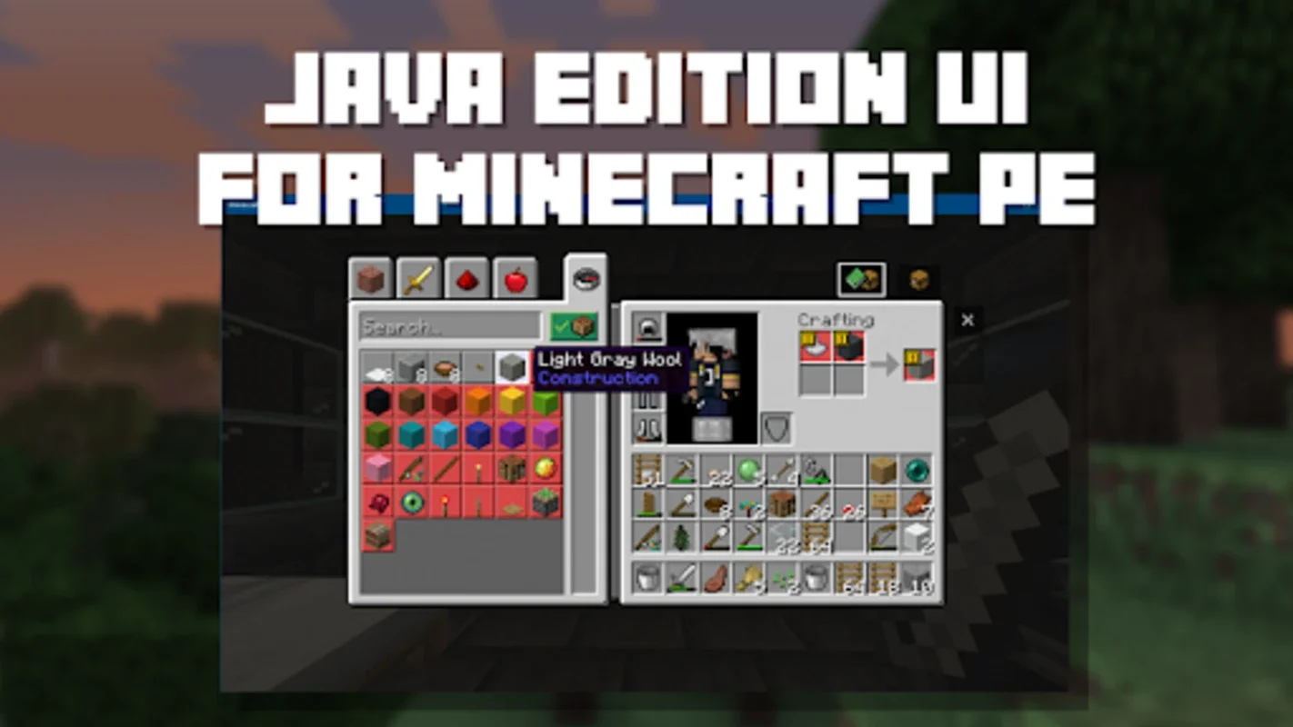 Java Edition UI for Minecraft on Android - No Download Needed