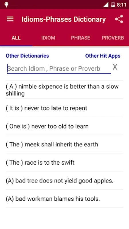 Idioms Dictionary for Android - Master English Idioms