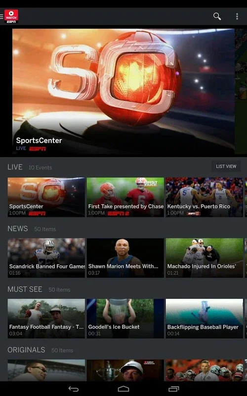 WatchESPN for Android: Unrivaled Sports Content