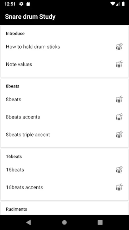 Snare Drum Study for Android: Master Snare Drumming