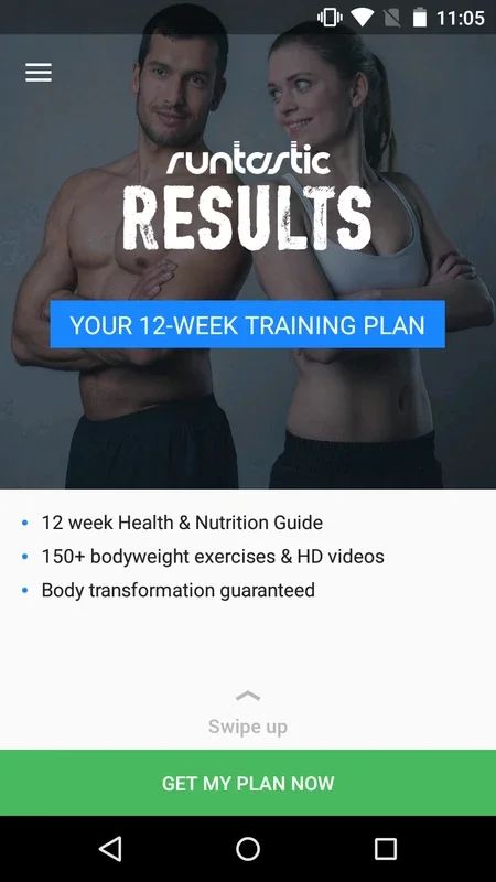 Runtastic Results Training App for Android - No Downloading Needed