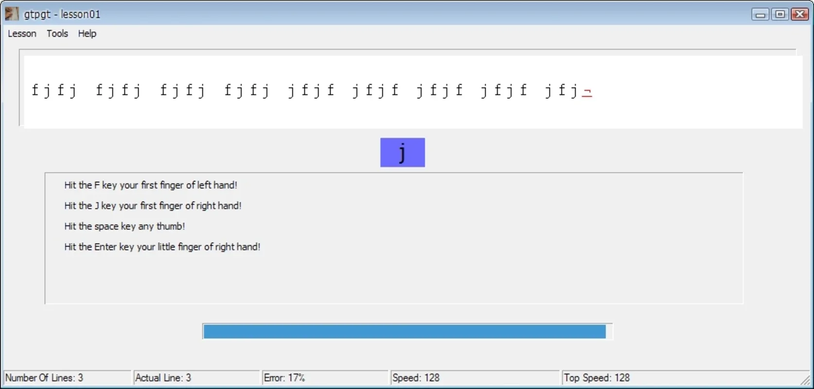 GNU Typing Master: Free Typing Tutor for Windows