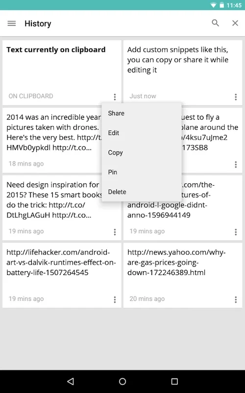 Clipboardr for Android - Manage Clipboard Easily