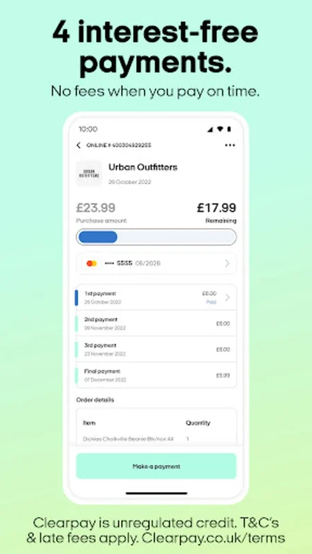 Clearpay for Android - Shop Now, Pay Later