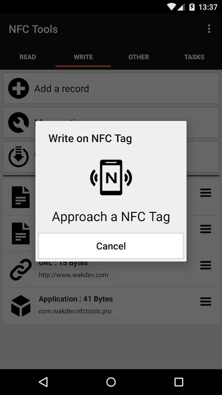 NFC Tools for Android - Manage NFC Tags Easily