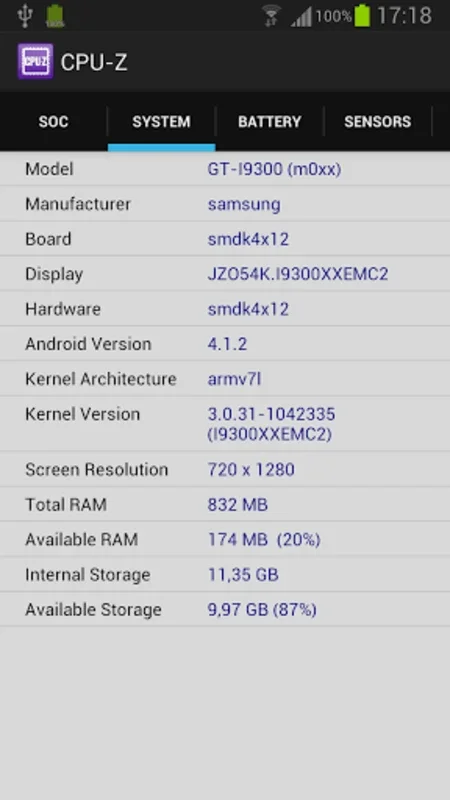 CPU-Z for Android - Free Hardware Info Tool