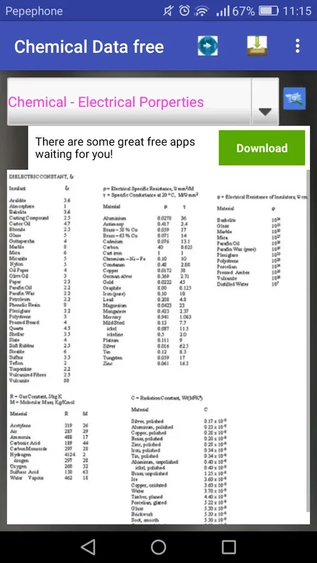 Chemical Engineer Data free for Android - Explore Chemistry Easily