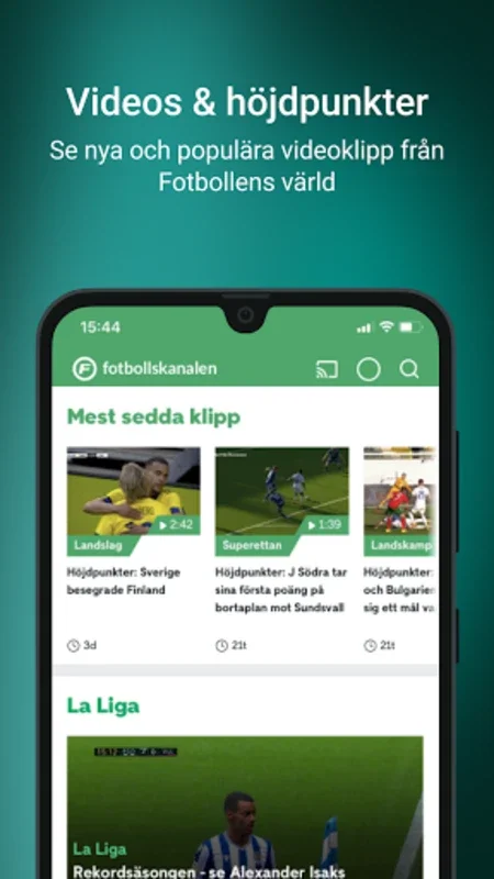 Fotbollskanalen for Android - Comprehensive Football Info