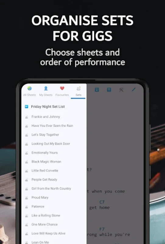 JSongSheet for Android - Ideal for Music Lovers