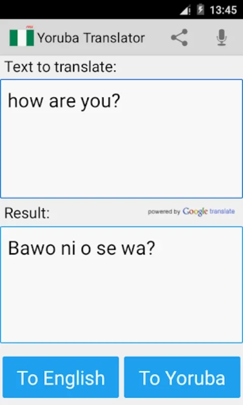 Yoruba Translator for Android - Translate with Ease