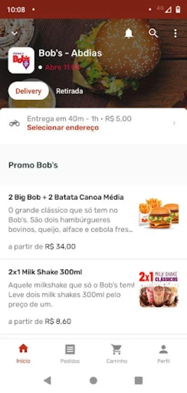 Chama o Bob’s for Android - Unlock Exclusive Deals