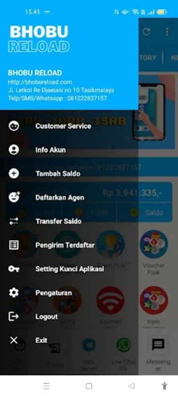 SERVER PULSA BHOBU RELOAD for Android: Efficient Transaction Management