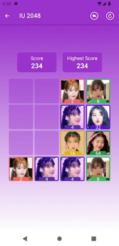 IU 2048 Game for Android - Merge Tiles for High Scores