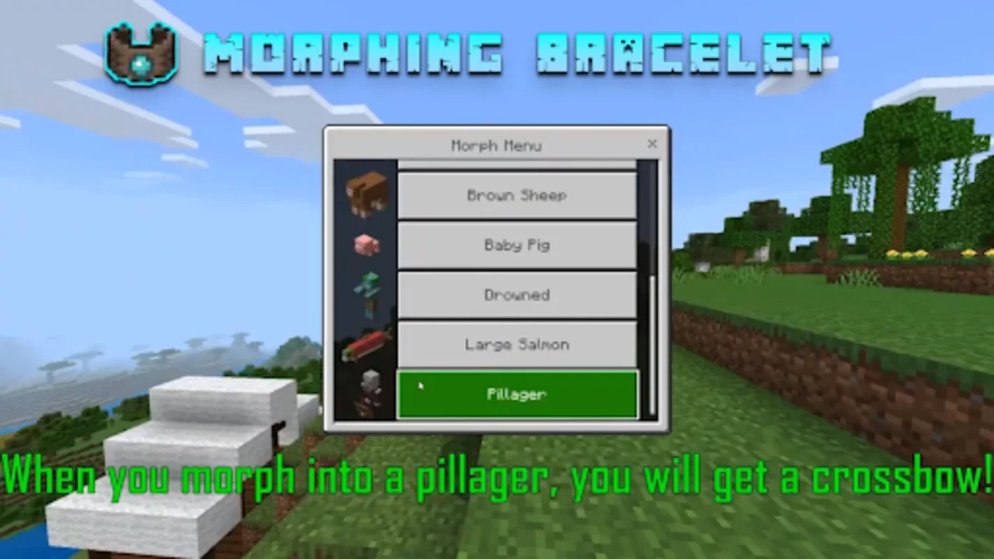 Morphing Bracelet MCPE for Android - Transform Your Minecraft Gameplay