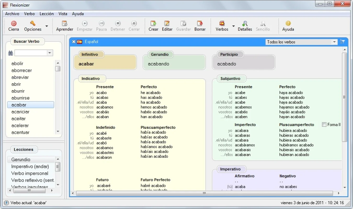 Flexionizer for Windows: Master Verb Conjugation