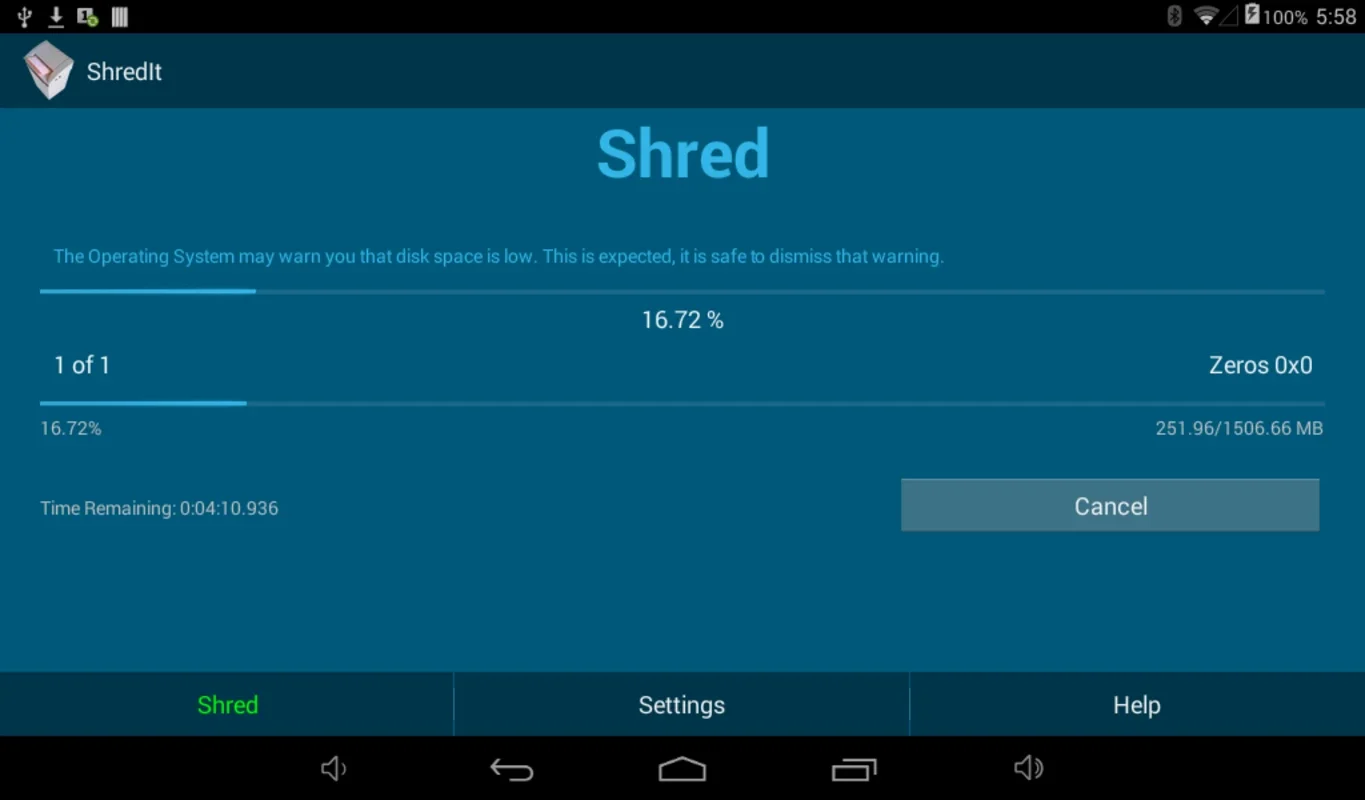 ShredIt Mobile for Android - Secure Data Erasure