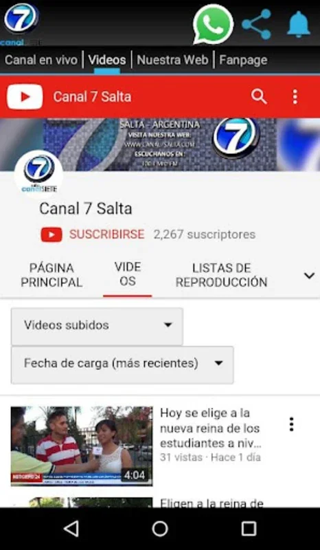 Canal 7 Salta for Android: Diverse Entertainment