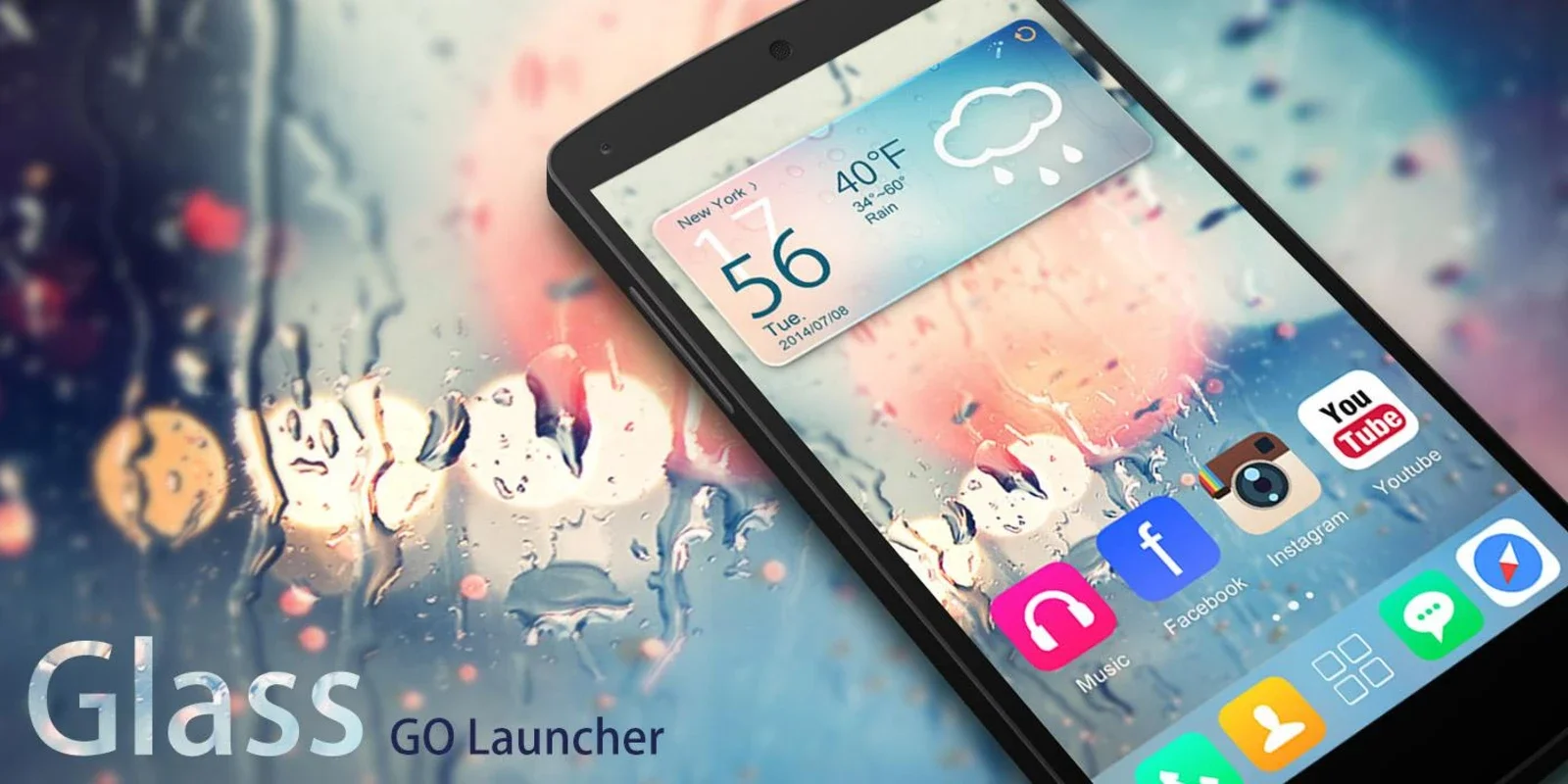 Glass GO Launcher Theme for Android - Transform Your Interface