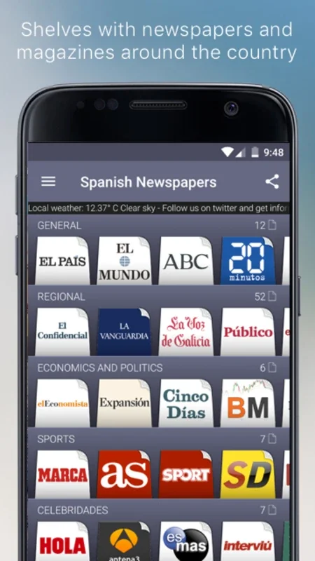 Periódicos for Android - Comprehensive Spanish News