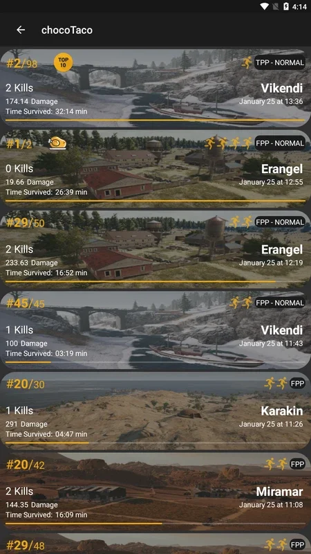 Chicken Tracker: Stats for PUBG for Android - Analyze Your Stats