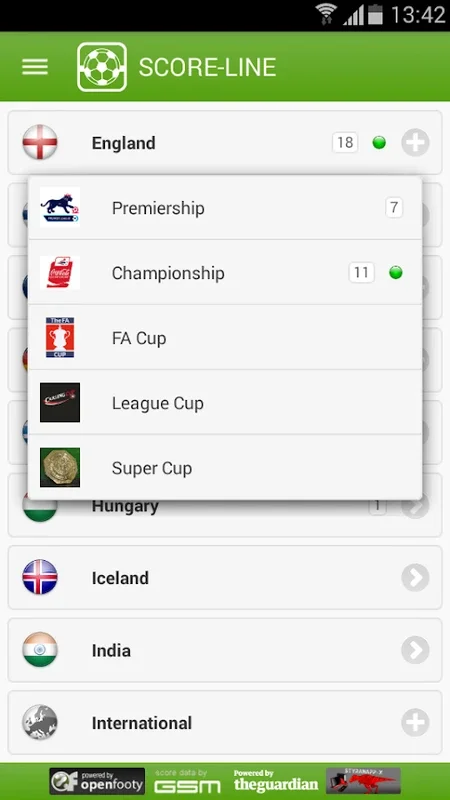 SCORE-LINE for Android - Stay Updated on Football