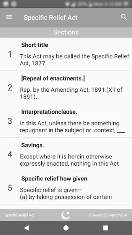 Specific Relief Act 1877 for Android - Comprehensive Legal Aid