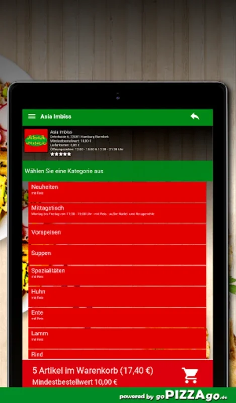 Asia Imbiss Hamburg Barmbek for Android - Savor Asian Cuisine at Your Doorstep