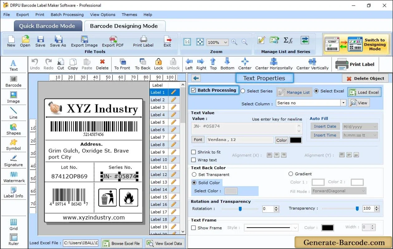 Generate Barcode for Windows - Create Barcode Labels Easily