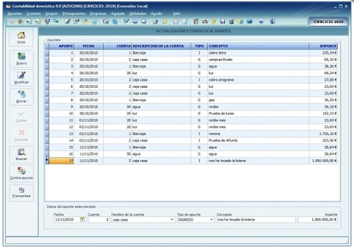 Contabilidad Domestica MasPC for Windows - Manage Finances Easily